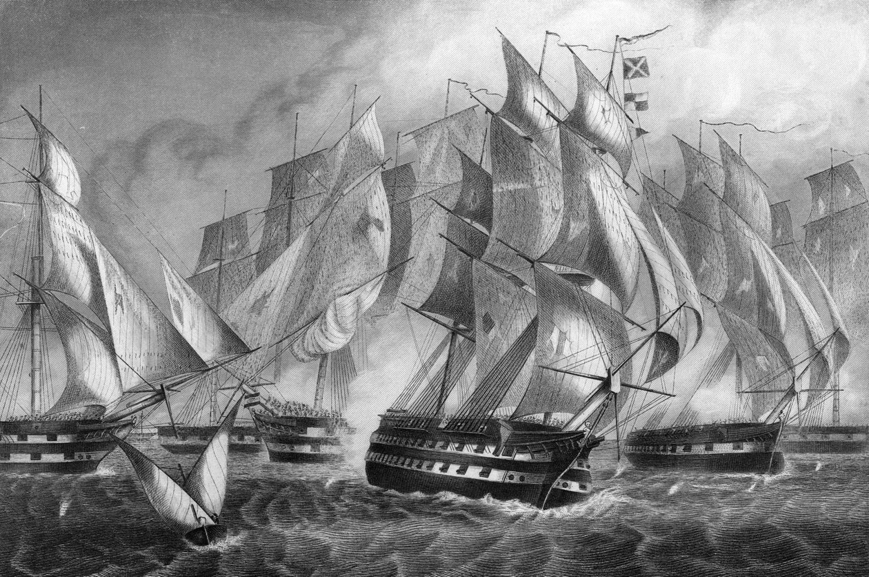 فوز السير تشارلز نابيرز قبالة كيب سانت فنسنت ، 5 يوليو 1833 م 1857. بواسطة دانيال جون باوند