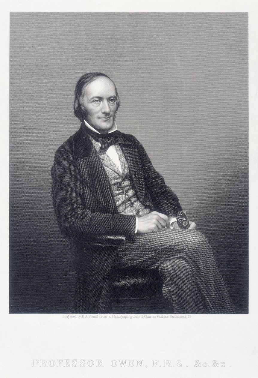 السير ريتشارد أوين ، عالم الحيوان الإنجليزي ، c1860. بواسطة دانيال جون باوند