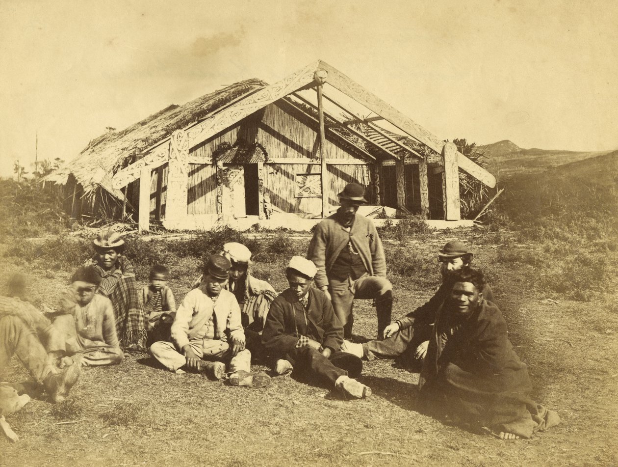 Kowitis Rununga House، Waioneo، Bay of Islands، c.1870 (مطبوعة زخرفية) بواسطة دانيال لويس موندي