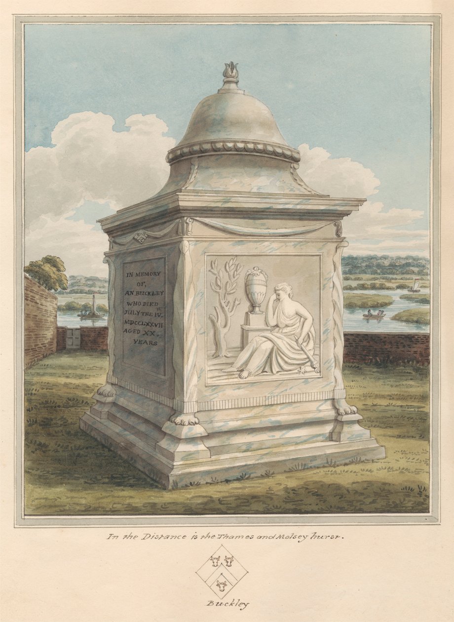 قبر آن باكلي ، من Sunbury Churchyard بواسطة دانيال ليسونز