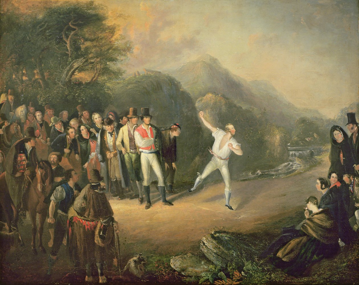 مباراة البولينج في Castlemary ، كلوين ، 1847 بواسطة دانيال ماكدونالد