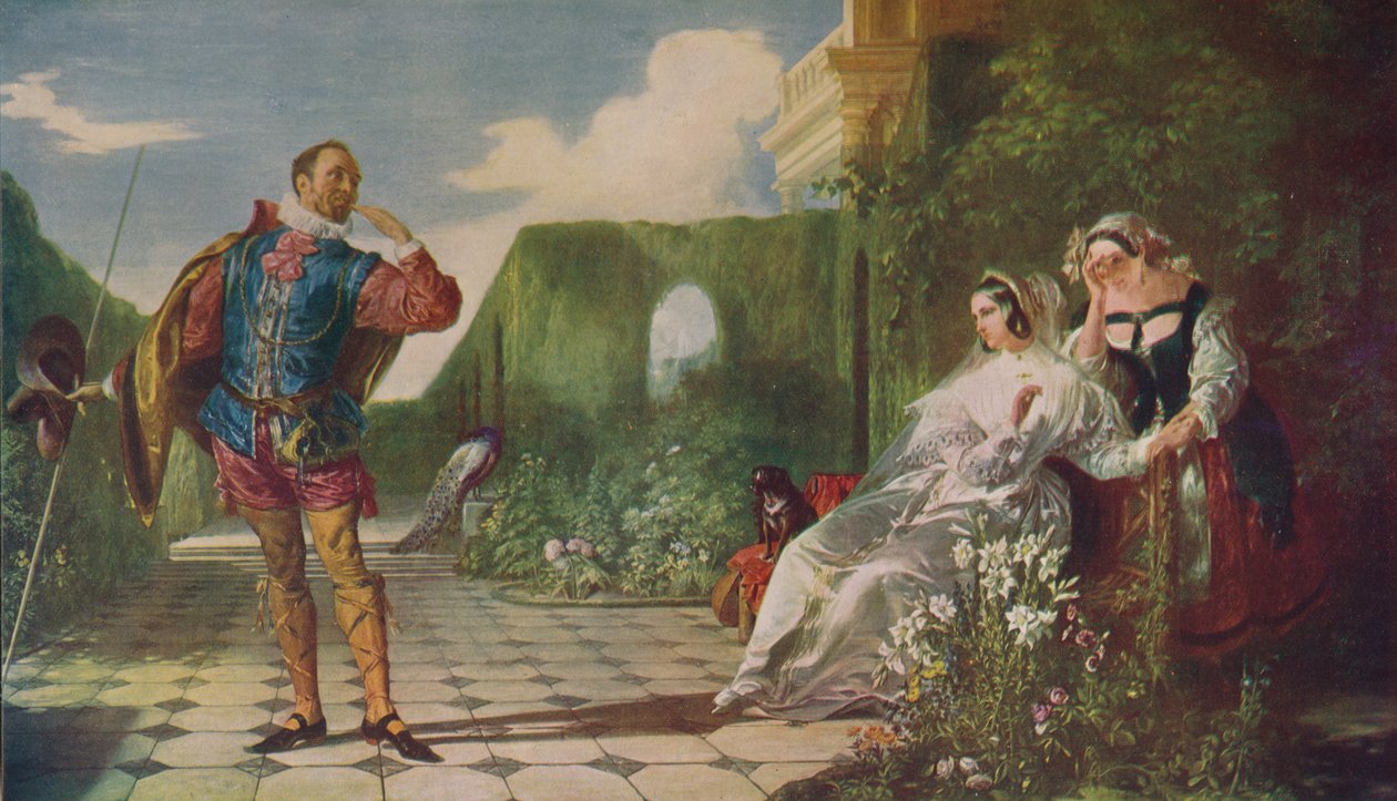 مشهد من الليلة الثانية عشرة مالفوليو والكونتيسة ، c1840 ، c1915 بواسطة دانيال ماكليز