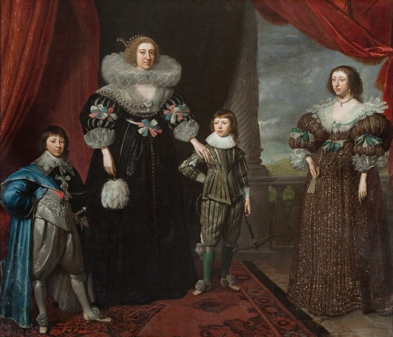 Christian Bruce, Countess of Devonshire, and her children, c. 1629 (oil on canvas) بواسطة دانيال ميتينز