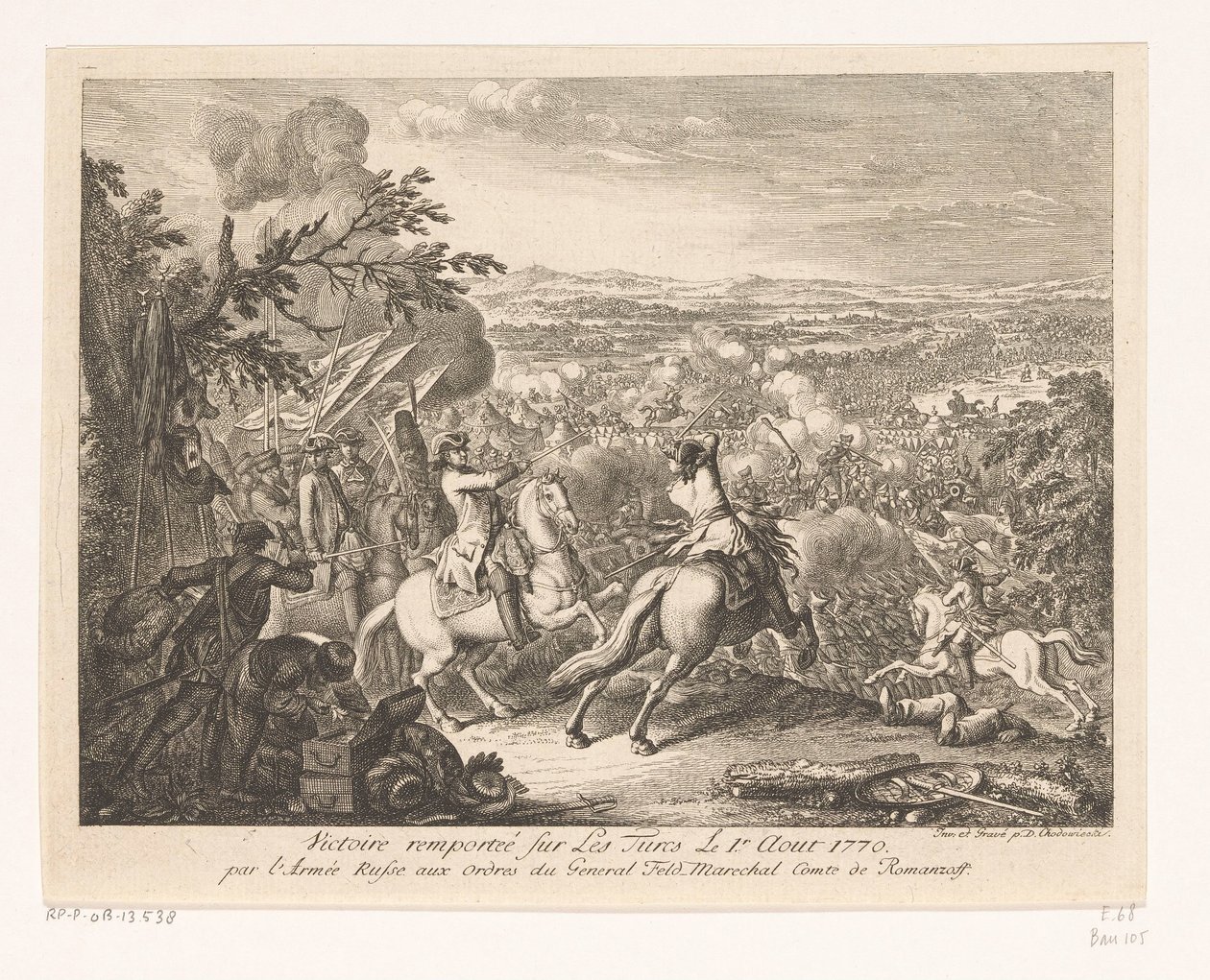 انتصار الجنرال روميانتسيف في معركة كاهول 1770 Victoire remportée sur les Turces Le 1.r Aout 1770 par l