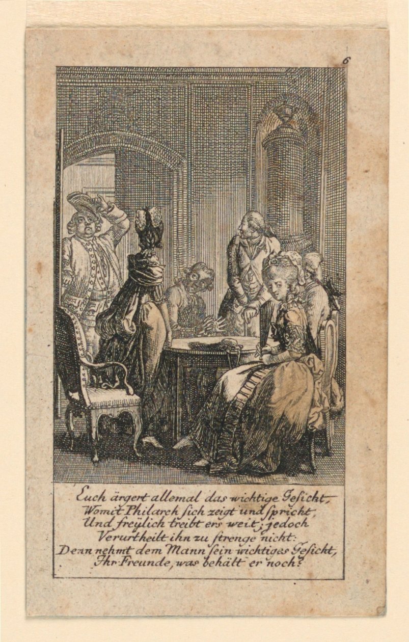 تضخم ، رسم توضيحي لـ "Königl: Grosbrit [Anian] تقويم الأنساب لعام 1780 سنة Lauenberg بواسطة JG Berenberg" بواسطة دانيال نيكولاوس شودويكي