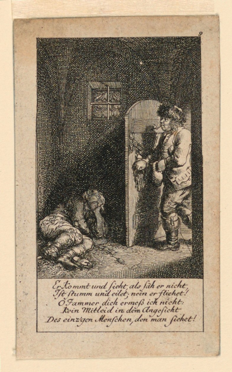 The Jailbird ، رسم توضيحي لـ "Königl: Grosbrit [Anian] تقويم الأنساب لعام 1780 سنة Lauenberg بواسطة JG Berenberg" بواسطة دانيال نيكولاوس شودويكي