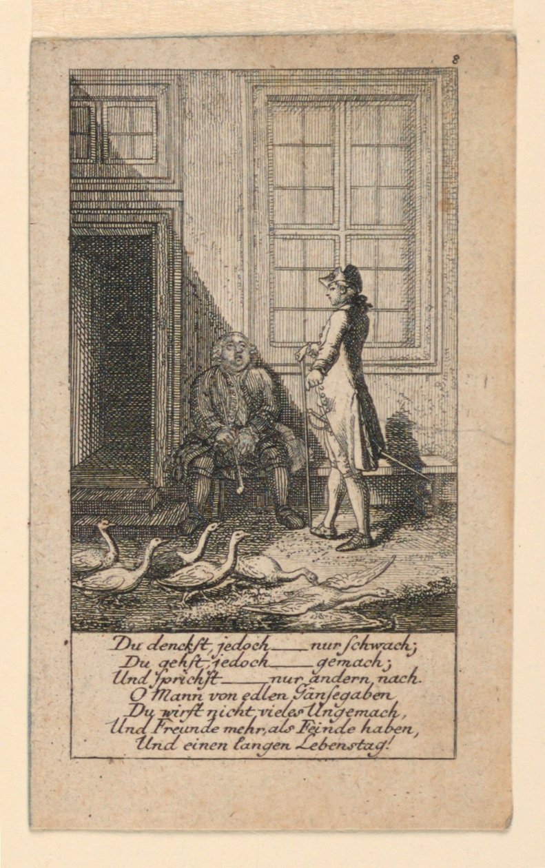 الرسم التوضيحي الكسول وضعيف الذهن ، لـ "Königl: Grosbrit [Anian] تقويم الأنساب لعام 1780 سنة في Lauenberg بواسطة JG Berenberg" بواسطة دانيال نيكولاوس شودويكي