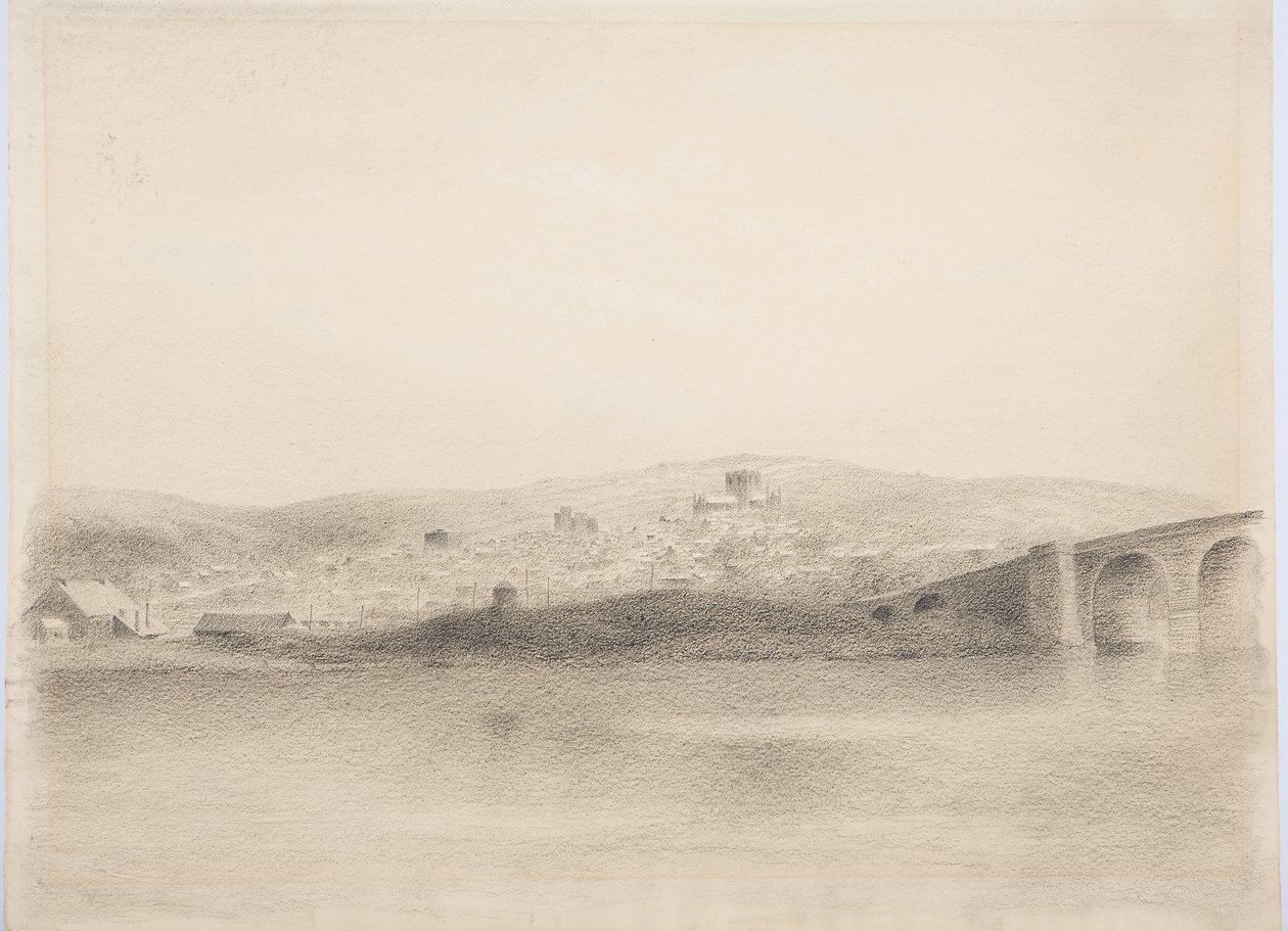 Hexham ، c.1916 (فحم على ورق) بواسطة دانيال أوليفر