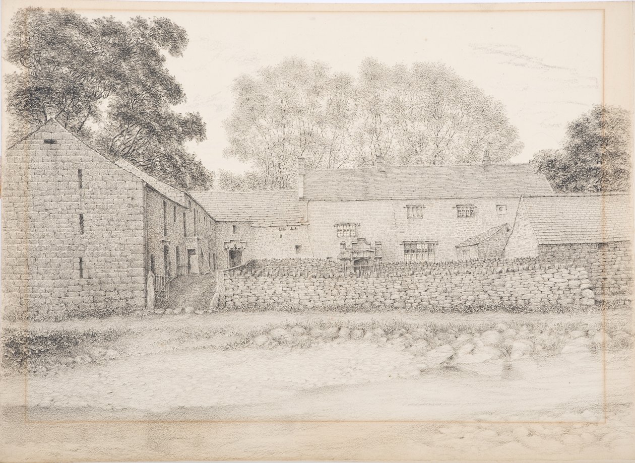 ميرتون هول ، Appleby ، c.1916 (فحم وقلم رصاص على البطاقة) بواسطة دانيال أوليفر