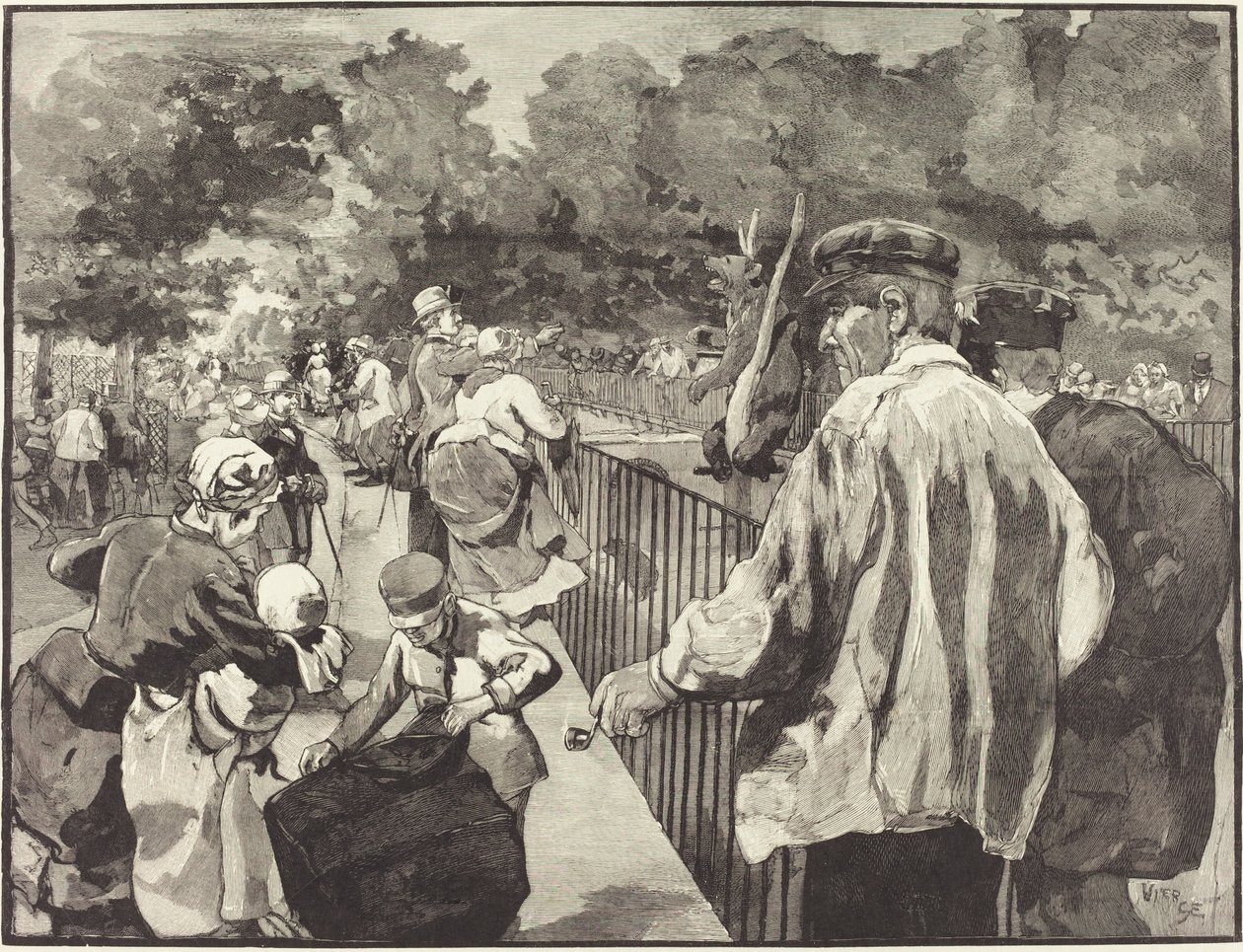 في Jardin des Plantes ، 1889. بواسطة دانيال Urrabieta Vierge
