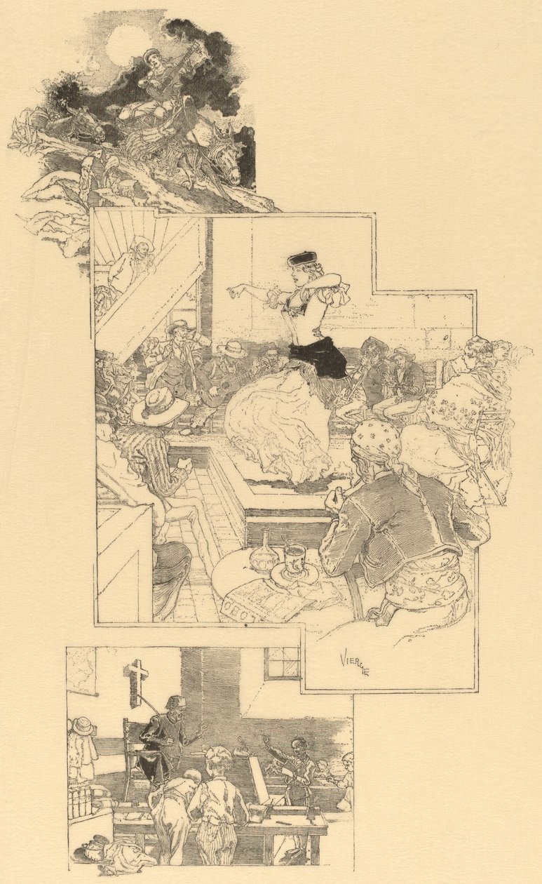 على درب دون كيشوت ، قبل عام 1896. بواسطة دانيال Urrabieta Vierge