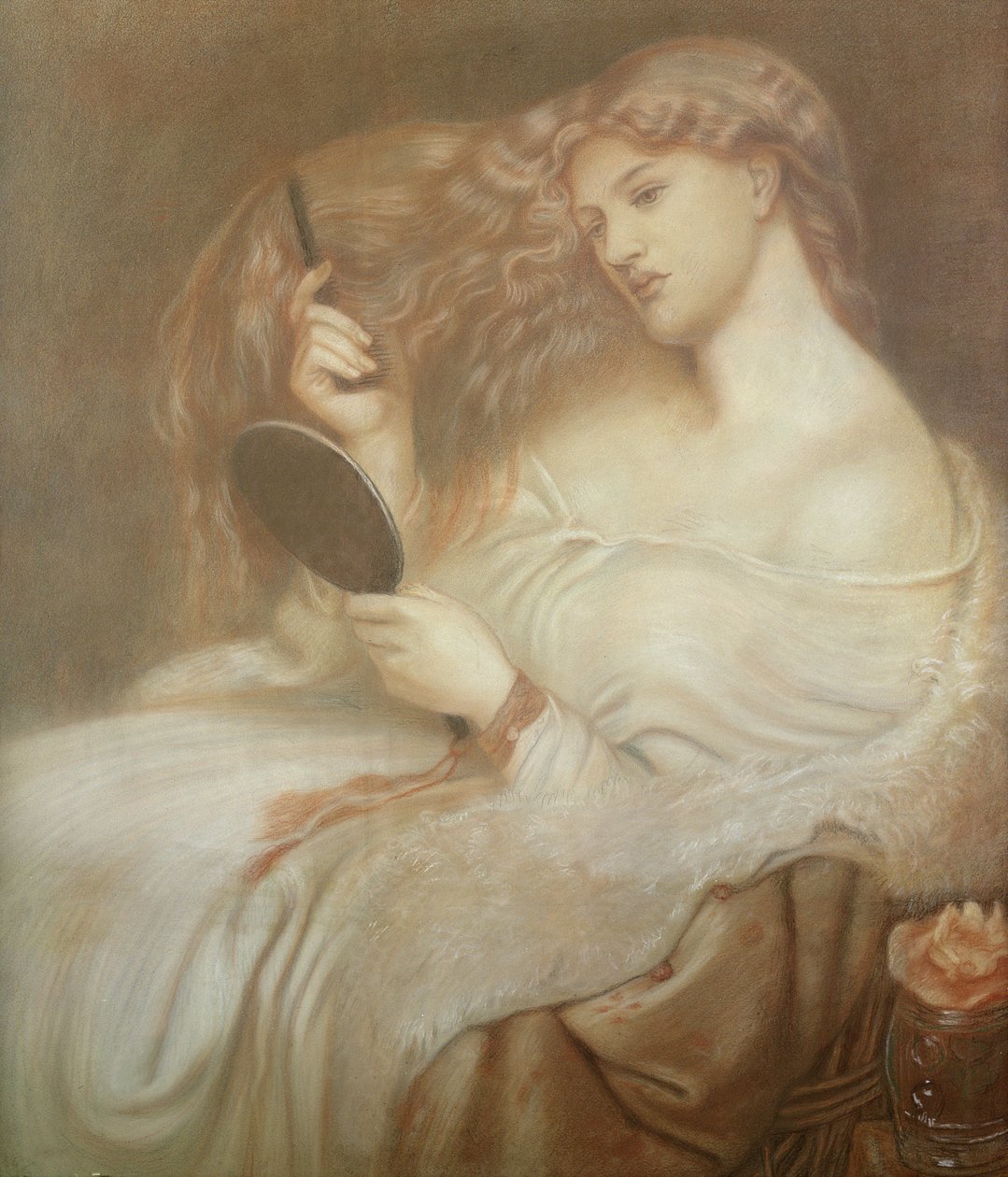 ليدي ليليث ، c.1867-68 (طباشير أحمر وأسود على ورق) بواسطة دانتي جابرييل تشارلز روسيتي