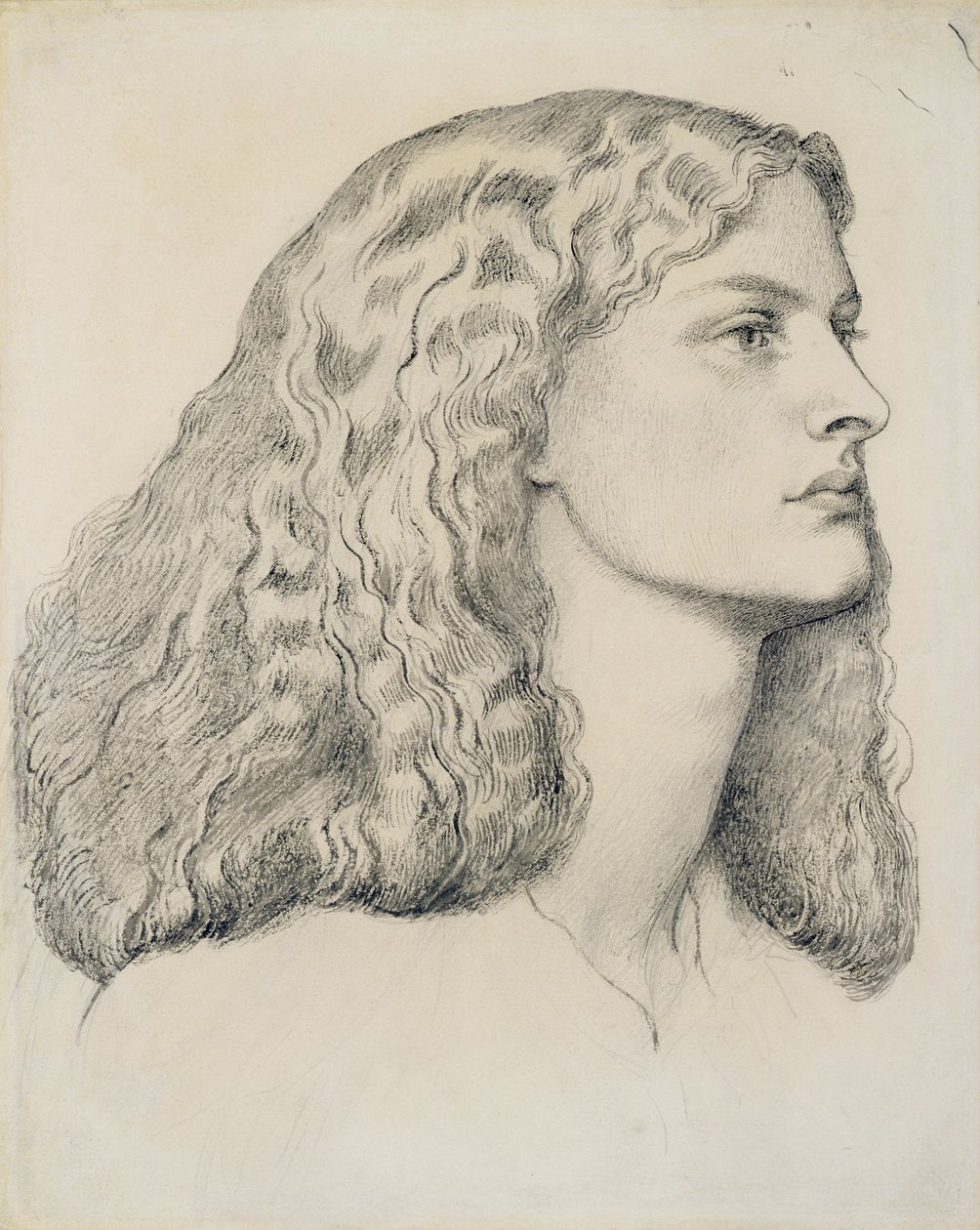 صورة لأني ميللر ، c.1860 (قلم رصاص وقلم وحبر وغسل على ورق) بواسطة دانتي جابرييل تشارلز روسيتي