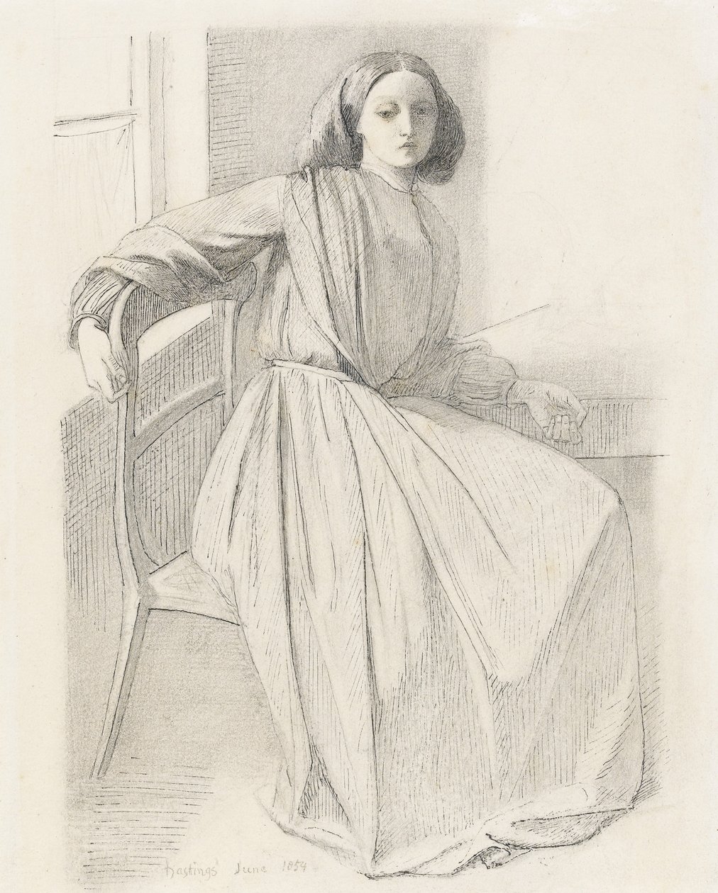 صورة إليزابيث سيدال ، 1854-1856 بواسطة دانتي جابرييل تشارلز روسيتي
