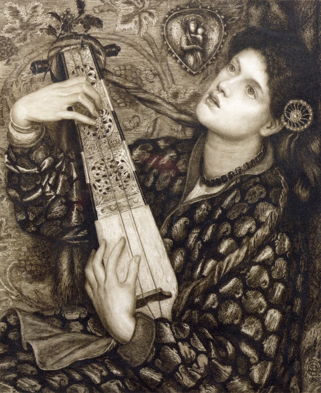 كارول عيد الميلاد ، نقش بواسطة حانة يوجين غوجين (1850-1900). بقلم روبرت دونثورن ، 1891 بواسطة دانتي جابرييل تشارلز روسيتي