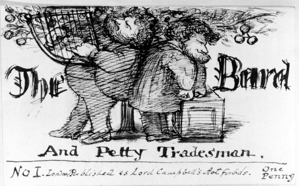 The Bard and Petty Tradesman ، 1868 بواسطة دانتي جابرييل تشارلز روسيتي