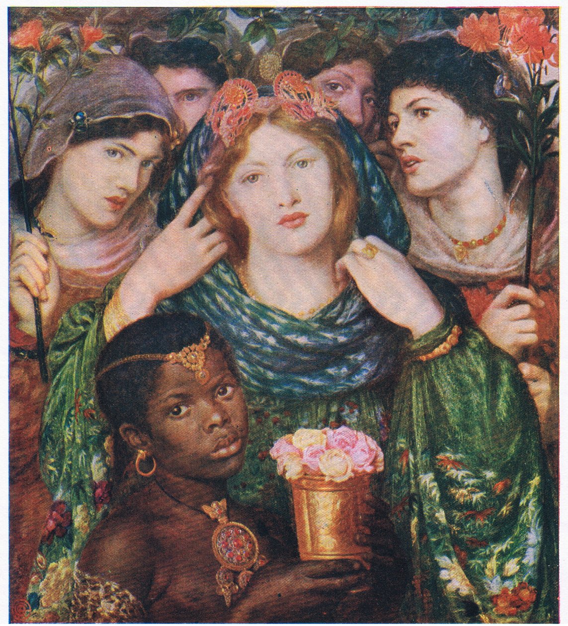 المحبوب، رسم توضيحي من مجلتي (آرثر مي)، حوالي 1920-30 (ليثو ملون) بواسطة دانتي جابرييل (بعد) روسيتي