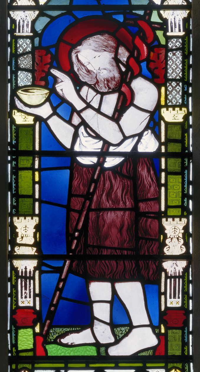 Banstead، All Saints، Morris Marshall & Faulkner & Co، DG Rossetti، John The Baptist، 1863 بواسطة دانتي جابرييل تشارلز روسيتي