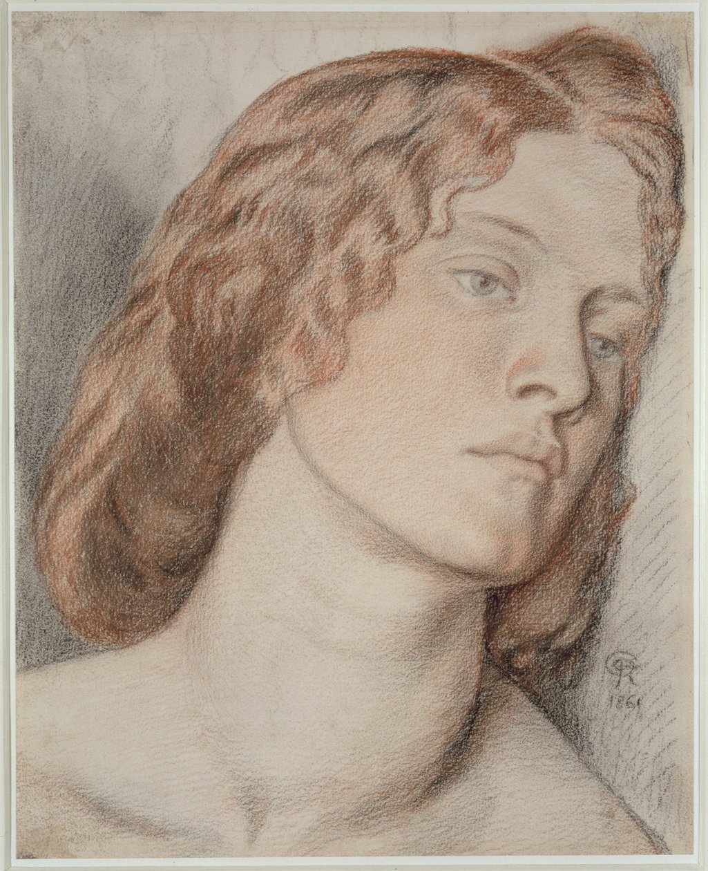 فاني كورنفورث ، دراسة عن Fair Rosamund ، 1861 (طباشير ملونة على الورق) بواسطة دانتي جابرييل تشارلز روسيتي