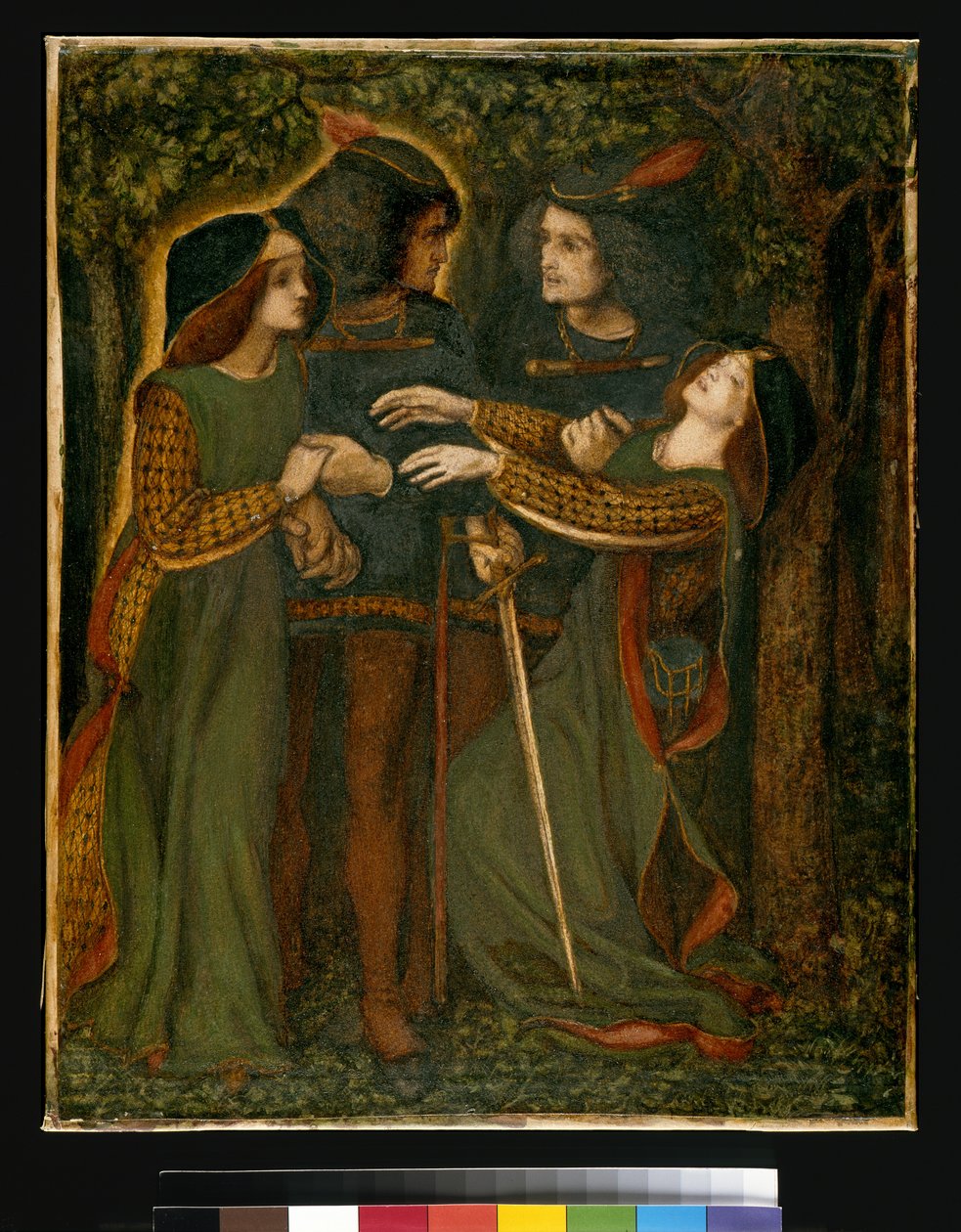 كيف قابلوا أنفسهم ، c.185060 (الغواش) (انظر أيضًا 63160) بواسطة دانتي جابرييل تشارلز روسيتي