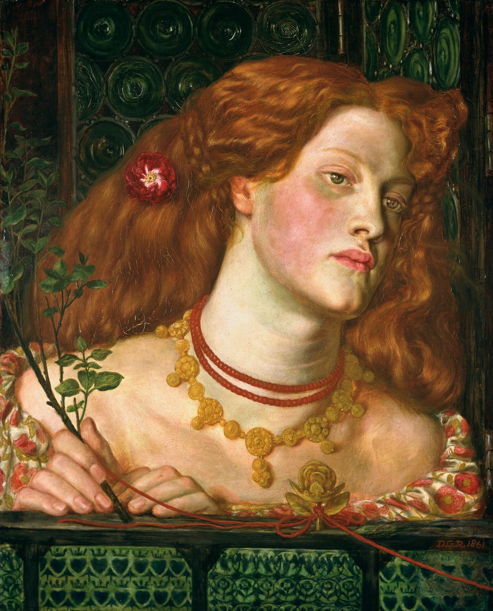 "Fair Rosamund" ، ١٨٦١ بواسطة دانتي جابرييل روسيتي