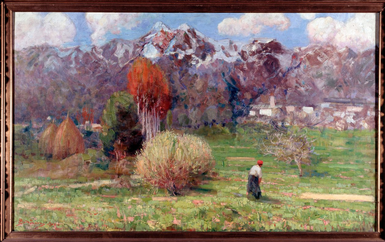 منظر طبيعي للجبال (منظر طبيعي) رسم لداريو باردينيرو (1868-1908) جينات غاليريا دي آرت موديرنا بواسطة داريو باردينيرو