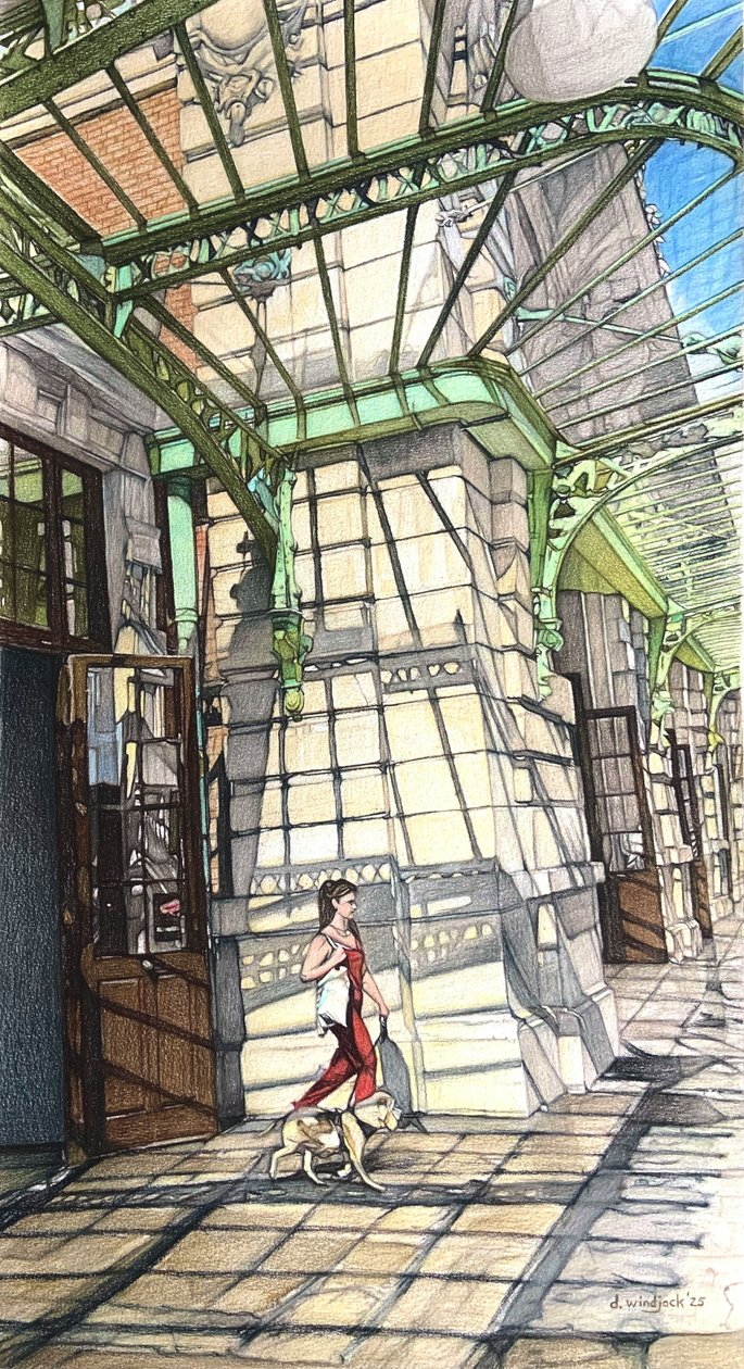 الريفيرا الفرنسية 1، 2025 (قلم رصاص على ورق) بواسطة داريل ويندجاك