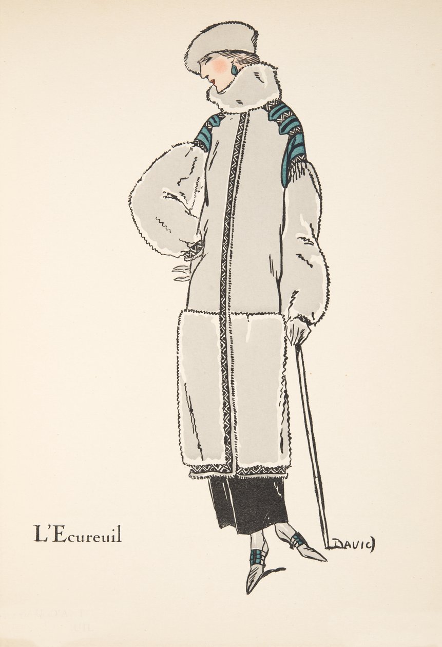 LEcureuil ، من مجموعة لوحات الموضة ، 1922 (طباعة pochoir) بواسطة ديفيد