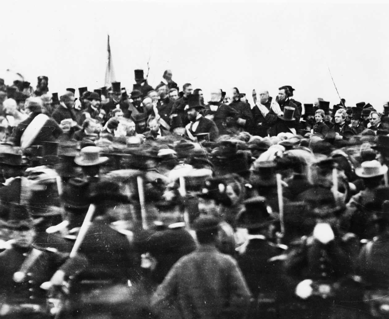 ابراهام لنكولن في عنوان جيتيسبيرغ ، 1863 bw تفاصيل الصورة 498479 بواسطة ديفيد باتراك