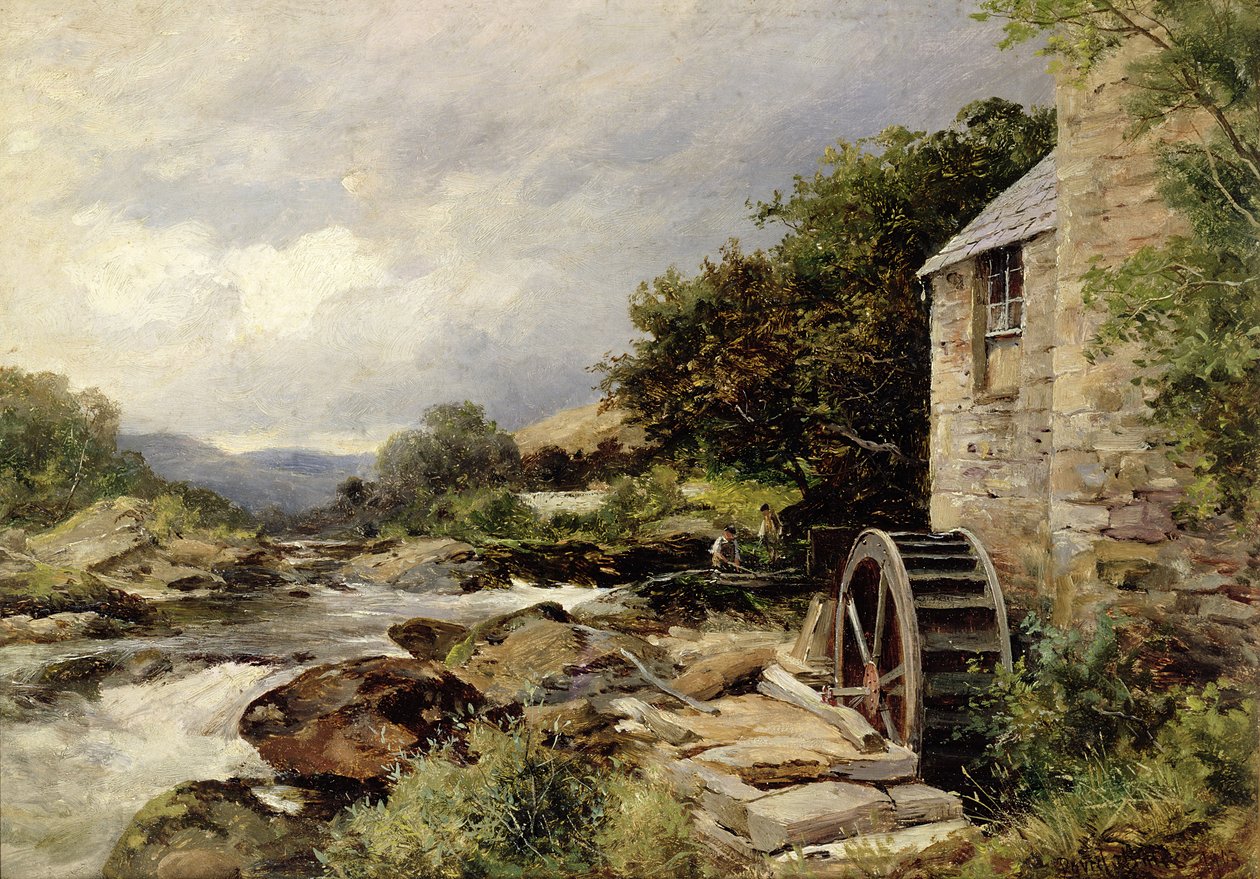 طاحونة على Llugwy ، Capel Curig بواسطة ديفيد بيتس