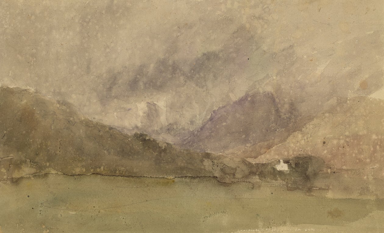 Capel Curig ، Caernarvonshire ، ويلز (مرحاض فوق الجرافيت على الورق) بواسطة ديفيد كوكس