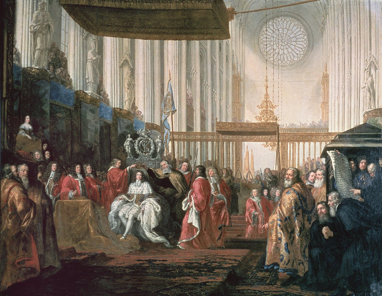 تتويج كارل الحادي عشر (1655-1697) بواسطة ديفيد كلوكر شعاع الشرف