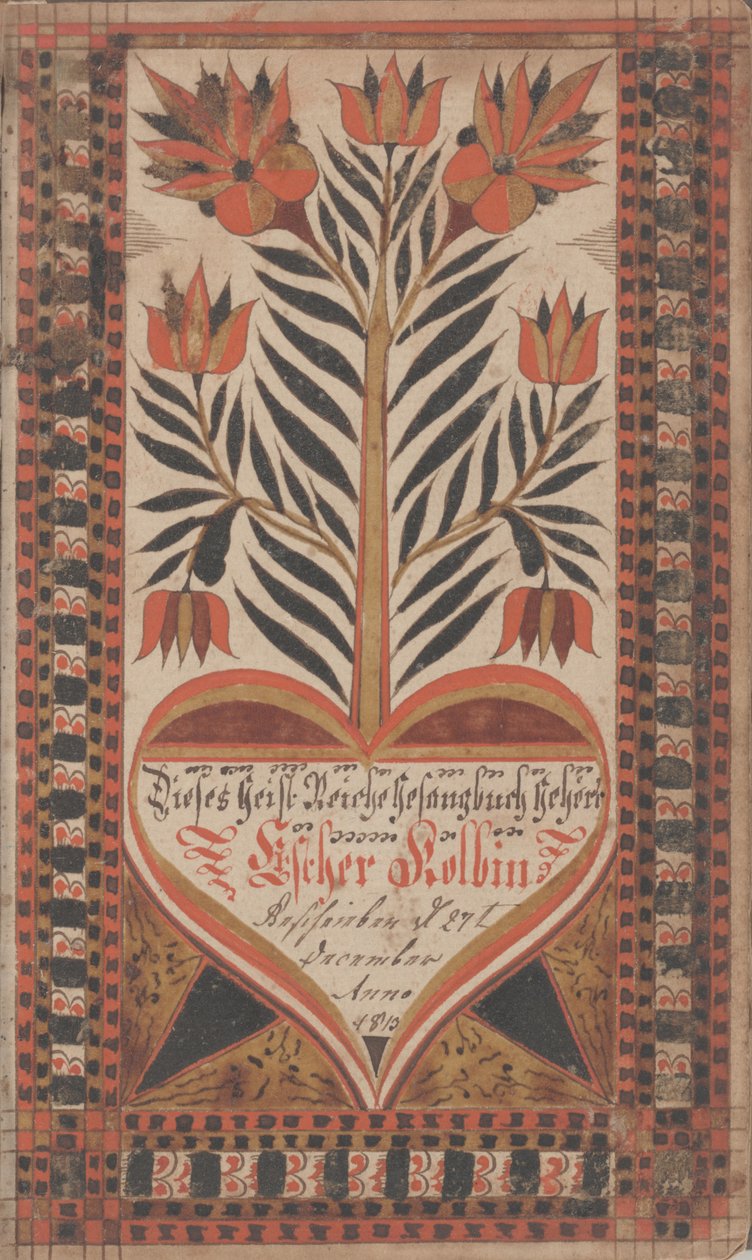 غلاف كتاب استير كولب ، 27 ديسمبر 1813 (حبر ولون على ورق) بواسطة ديفيد كولب
