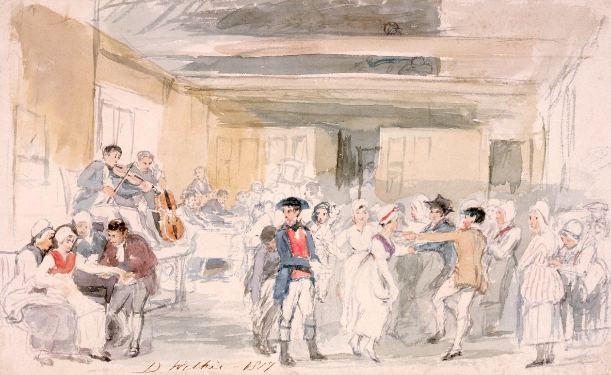 دراسة عن "بيني الزفاف" ، 1817 بواسطة ديفيد ويلكي