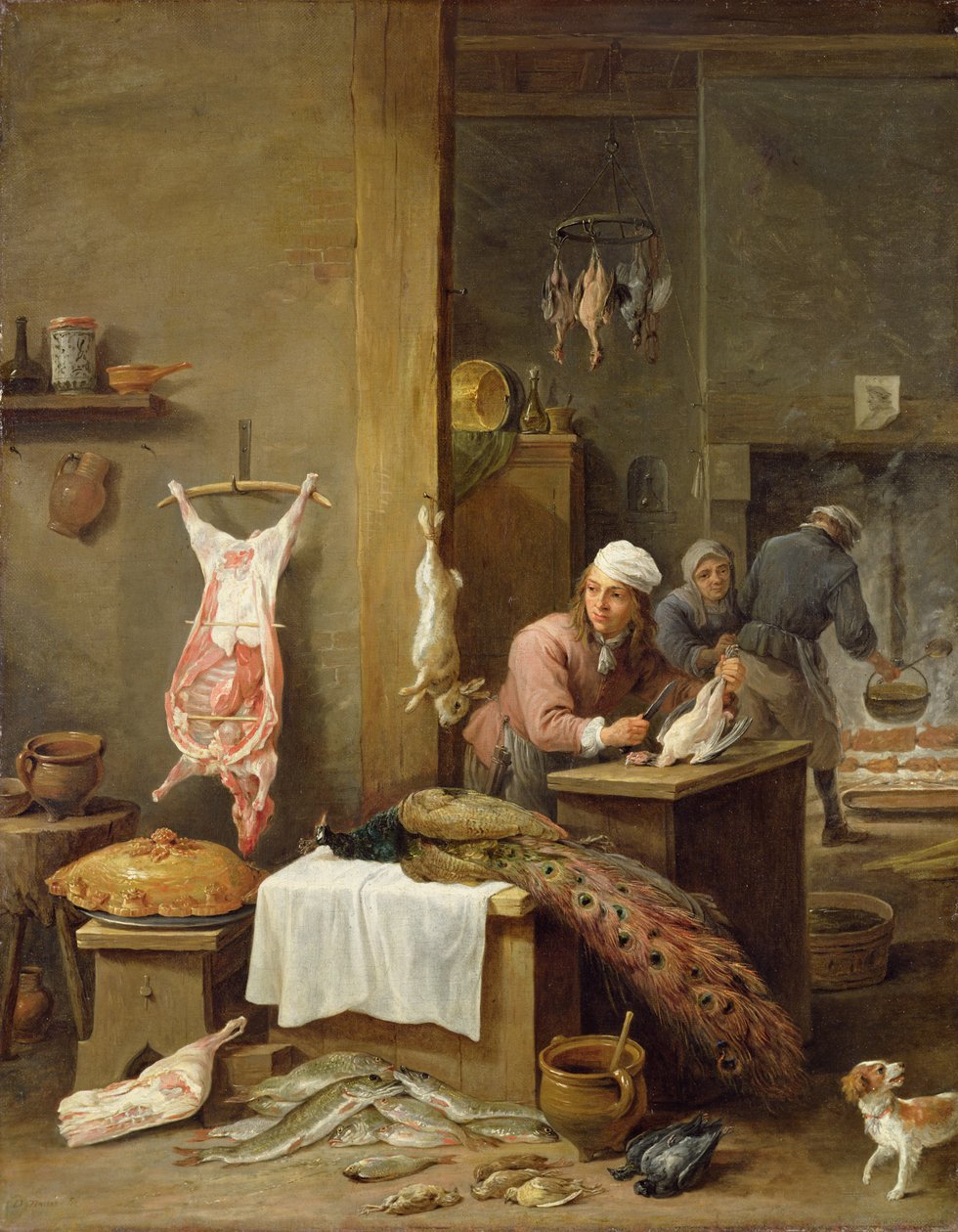 في المطبخ ، 1669 بواسطة ديفيد تينيرز الأصغر