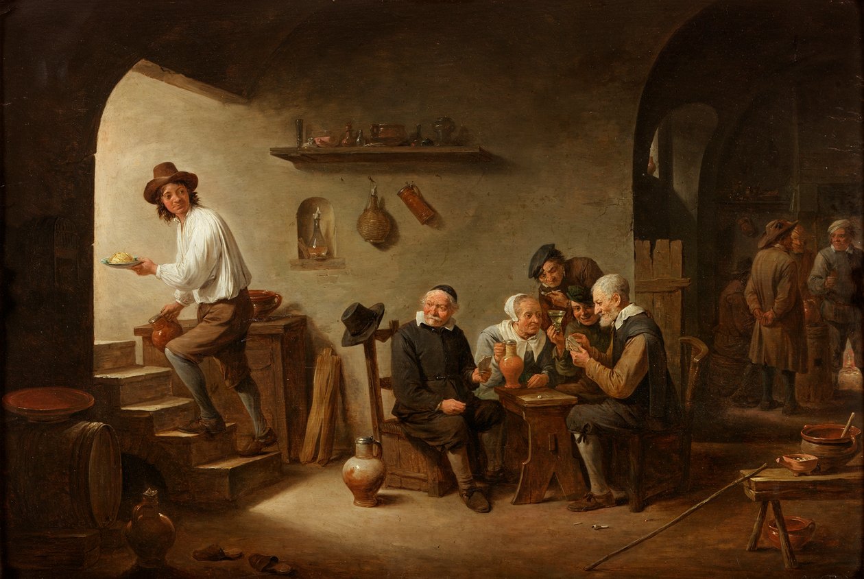 داخل حانة ، ج .1640 بواسطة ديفيد تينيرز الأصغر