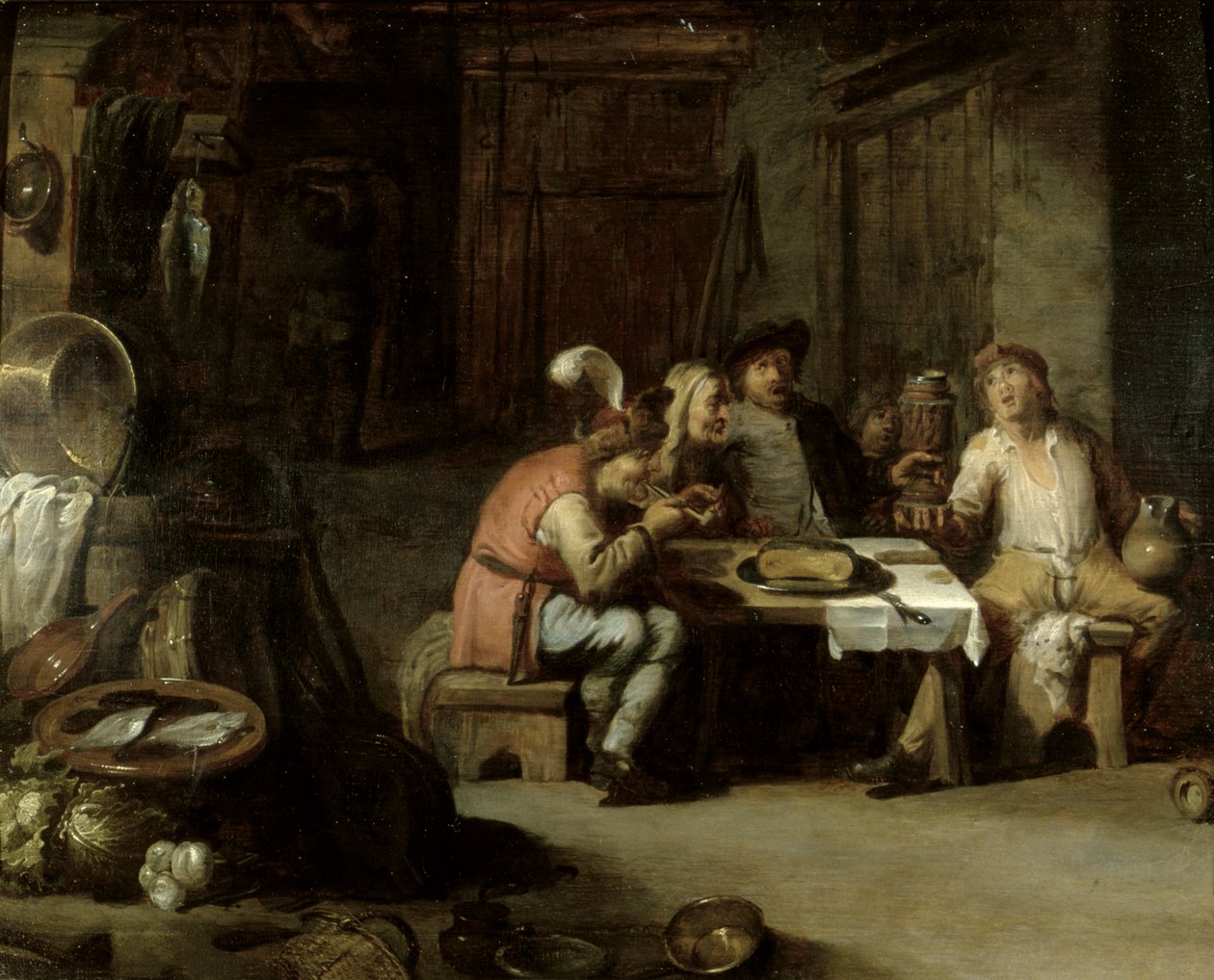 الجزء الداخلي من Alehouse ، ج .1630s بواسطة ديفيد تينيرز الأصغر