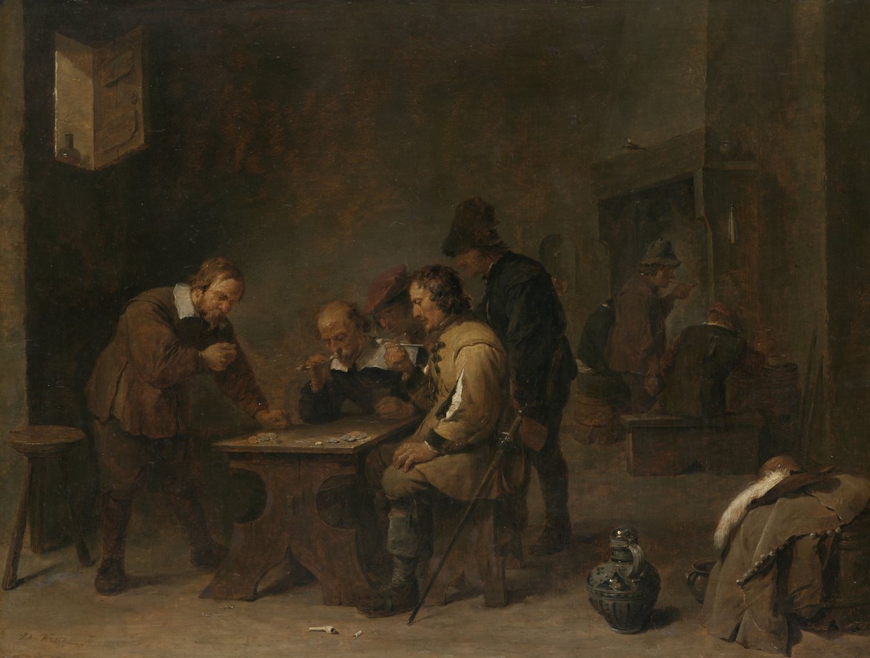 المقامرون ، ج .1640 بواسطة ديفيد تينيرز الأصغر