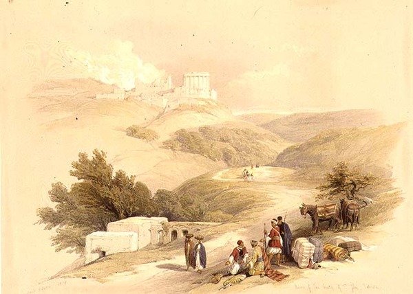 أطلال كنيسة القديس يوحنا سبسطى بواسطة ديفيد (بعد) روبرتس