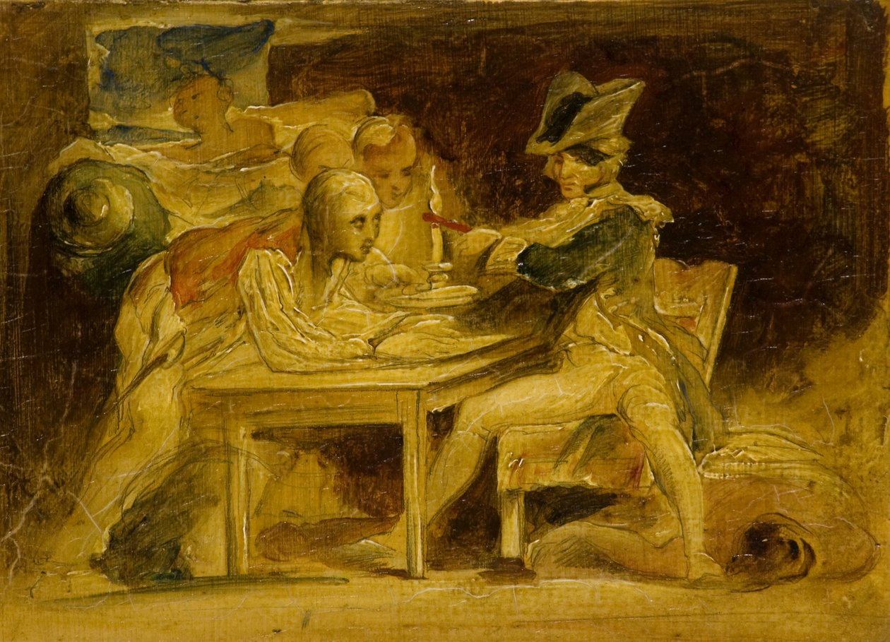 Nelson Sealing Dispatches قبالة كوبنهاغن ، حوالي 1835 (زيت على اللوح) بواسطة ديفيد (Attr.) ويلكي