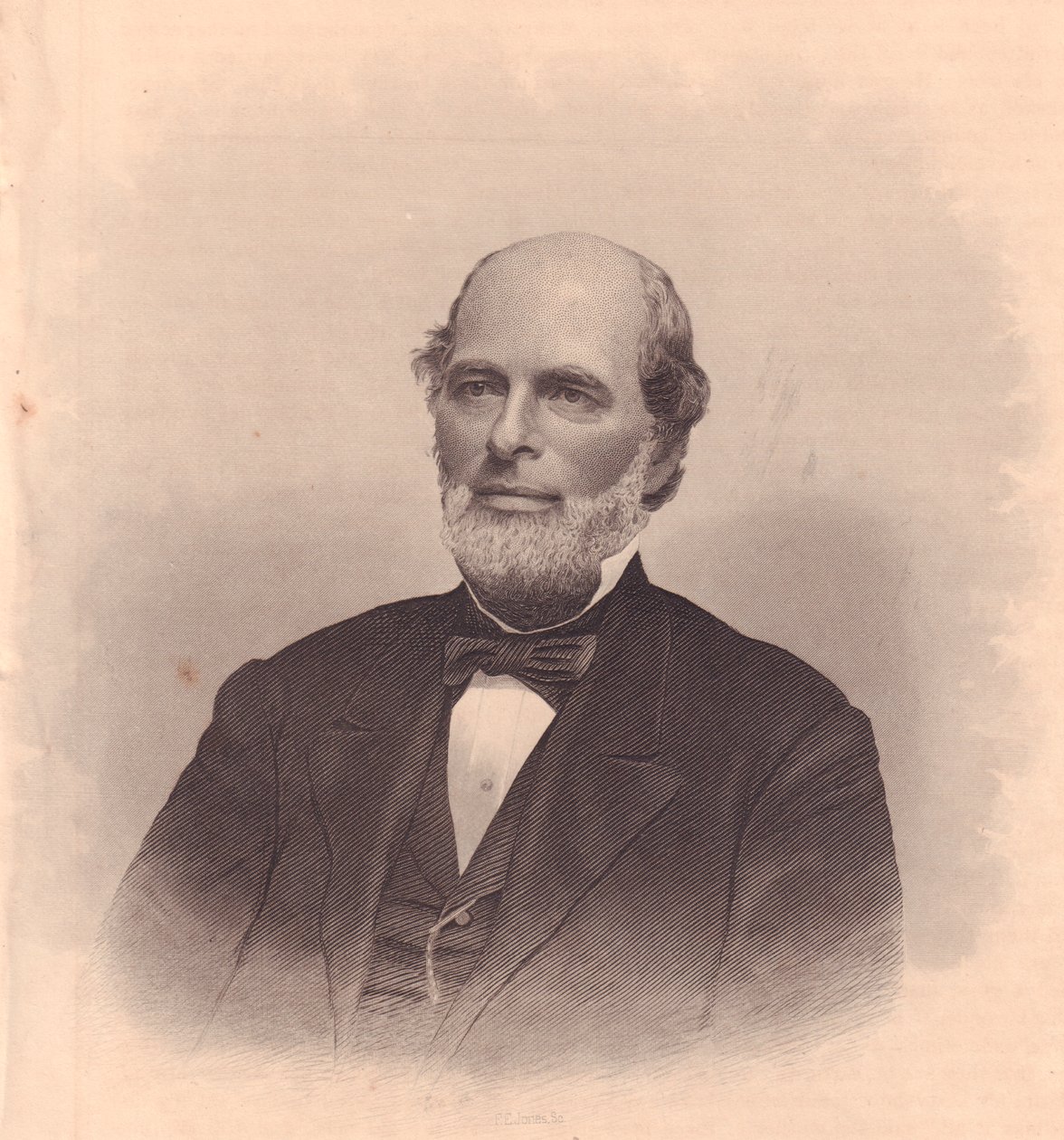 صورة للسياسي الأمريكي جورج تي كوب (1813-1870) ، نقش بواسطة FE Jones من مستودع السيدات ، الولايات المتحدة ، حوالي عام 1870 بواسطة WG (بعد) ثاير