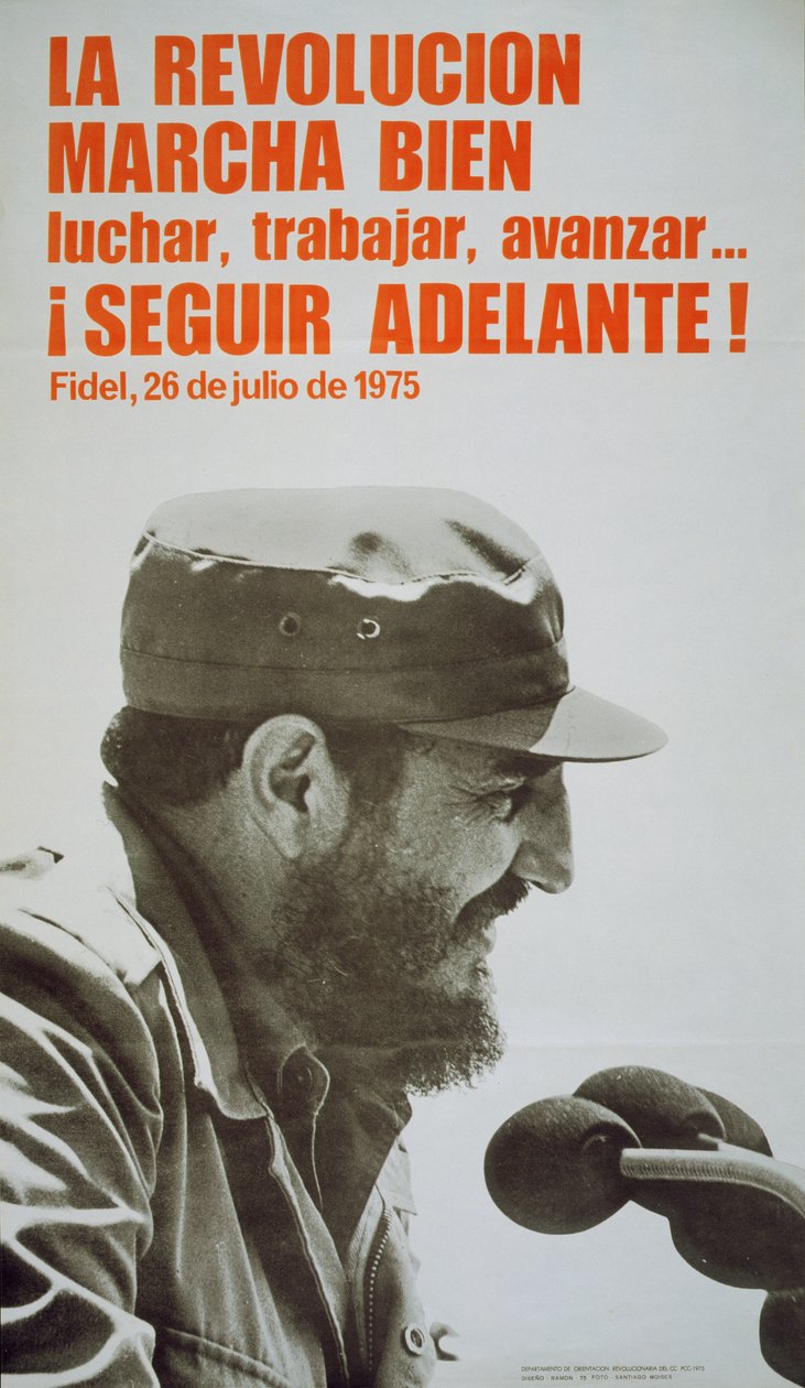 Poster featuring Fidel Castro بواسطة WG (بعد) ثاير