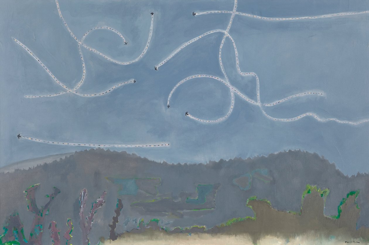 Martins Flying at Dusk، Catus، c.1995-96 (زيت على قماش) بواسطة ديفيد آلان ريدباش ميشي