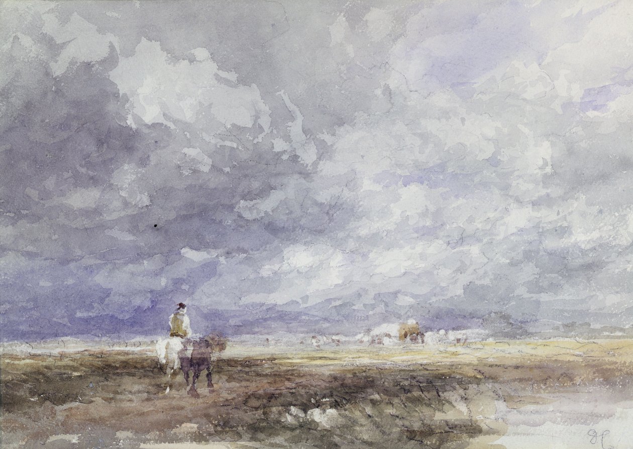 الذهاب إلى Hayfield ، حوالي عام 1855 (طباشير أسود وألوان مائية على ورق) بواسطة ديفيد كوكس