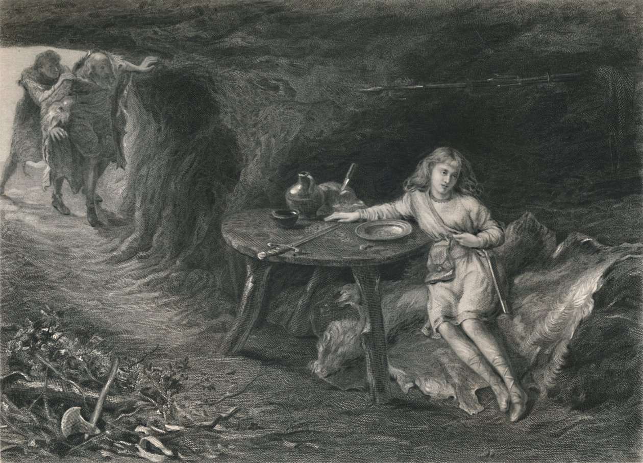 "Imogen in the Cave Cymbeline" ، c1870 بواسطة ديفيد ديسفاتشيز