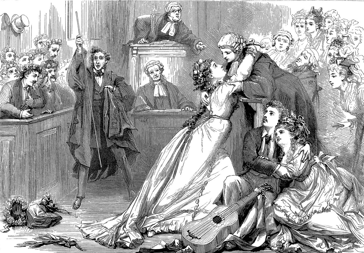 مشهد من المحاكمة من قبل لجنة التحكيم ، 1875 بواسطة ديفيد هنري فريستون