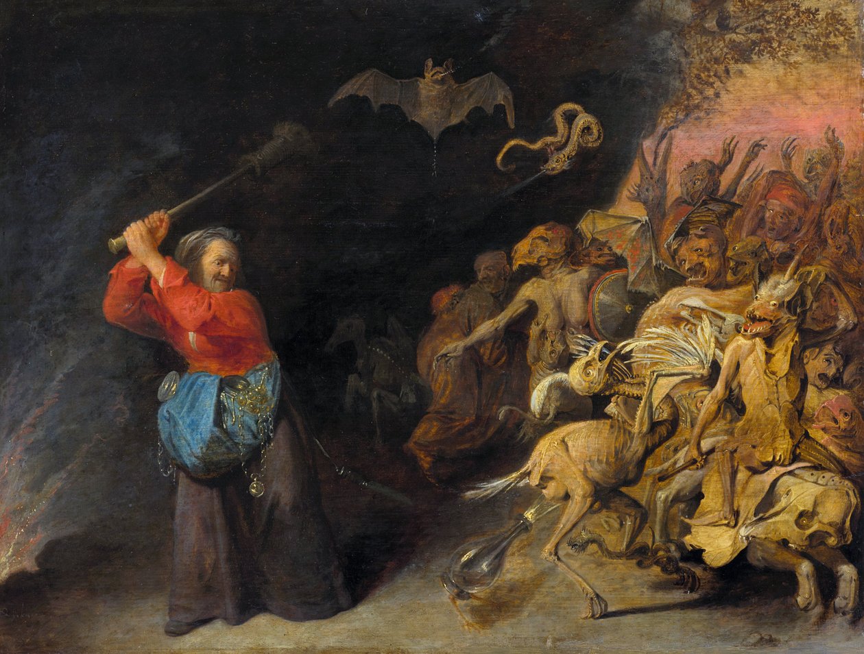 ميج لا فولي - ماد ميج (دي دول جريت) بقلم ريكارت (ريجكيرت) ، ديفيد (1612-1661). زيت على قماش ، حوالي 1650 ، متحف تاريخ الفن ، فيين بواسطة ديفيد الثاني ريكيرت