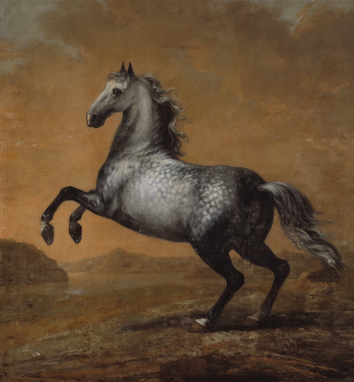 الرجل الإنجليزي الصغير ، حصان الملك كارل الحادي عشر (1655-1697) بواسطة ديفيد كلوكر شعاع الشرف