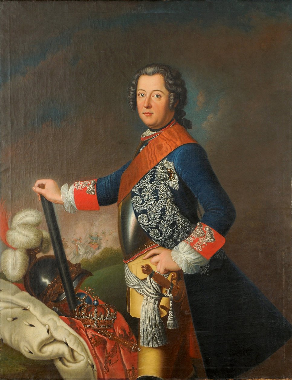 صورة لفريديريك الثاني (1712-1786) معروفة باسم فريدريك ملك بروسيا العظيم بواسطة ديفيد ماتيو