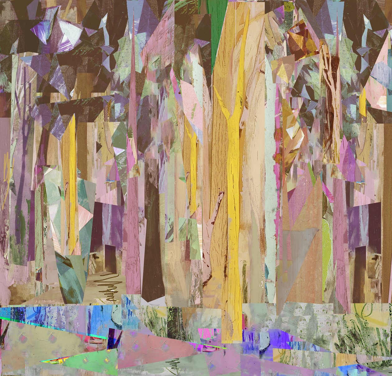 Copse/Fragments, 2017, Mixed Media on Wood Panel. بواسطة ديفيد ماكونوتشي